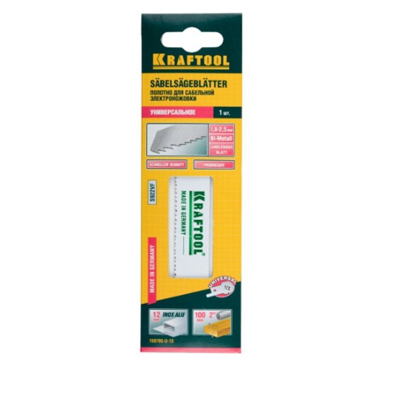 KRAFTOOL Полотно KRAFTOOL "INDUSTRIE QUALITAT", S1122EF, для эл/ножовки, Bi-Metall, по металлу 159755-18