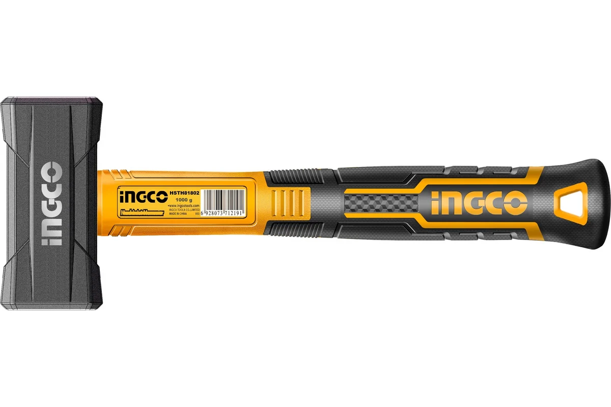 INGCO Кувалда 1000г с фиберглассовой рукояткой INDUSTRIAL, шт HSTH81802