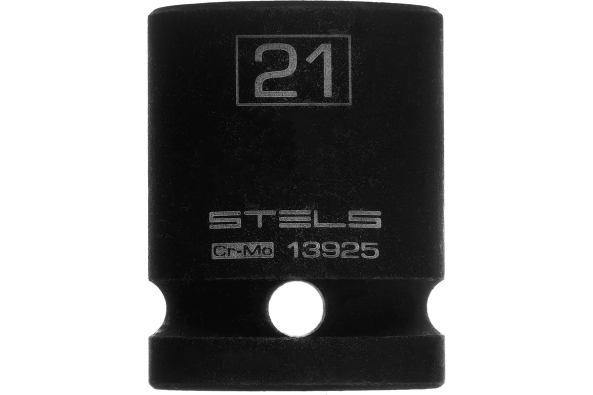 STELS Головка ударная шестигранная, 21 мм, 1/2", CrMo// Stels 13925