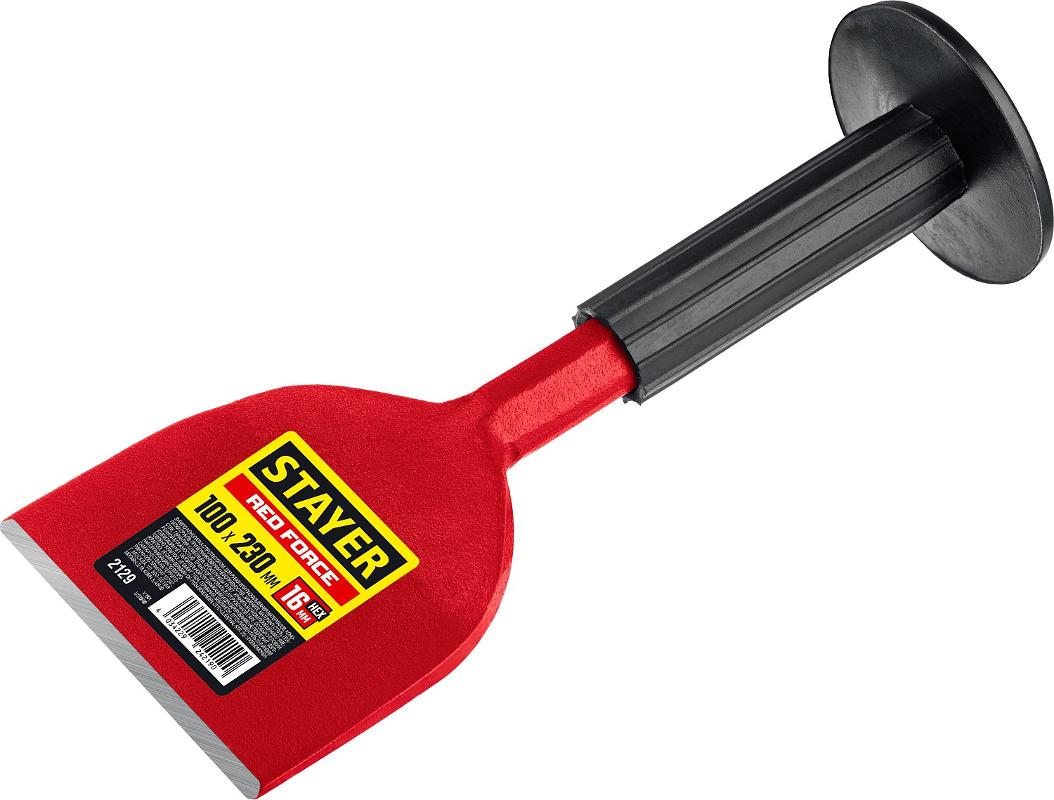 STAYER Зубило-конопатка STAYER Red Force с протектором 100*230 мм 2129