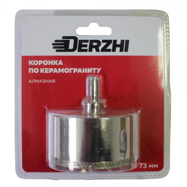 DERZHI Коронка DERZHI алмазная по керамограниту ф73 мм (1/5/60) 8307-008