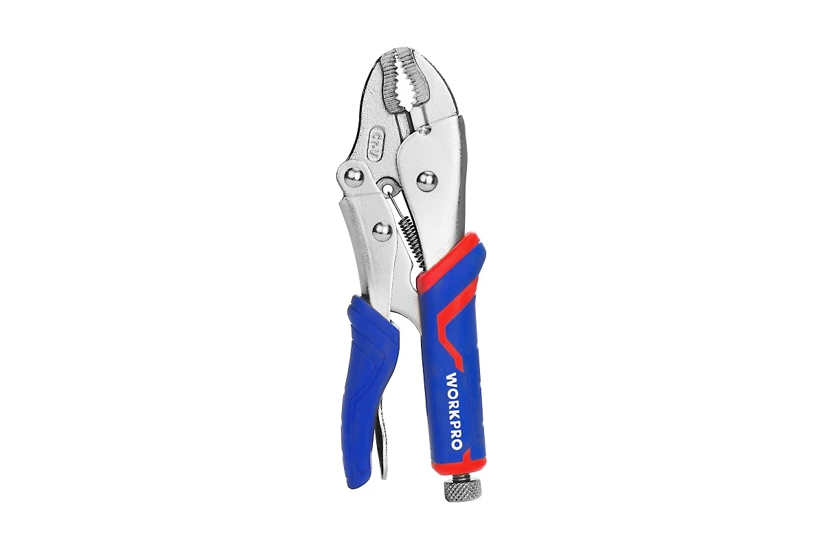 WORKPRO Клещи зажимные 180мм с изогнутыми губками CR-V  WORKPRO WP231073