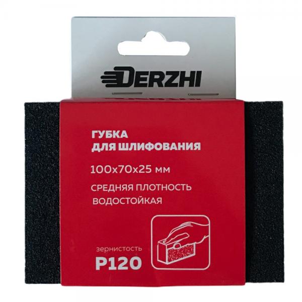 DERZHI Губка абразивная DERZHI средн.жестк., зернистость Р120 (1/288) 8875715