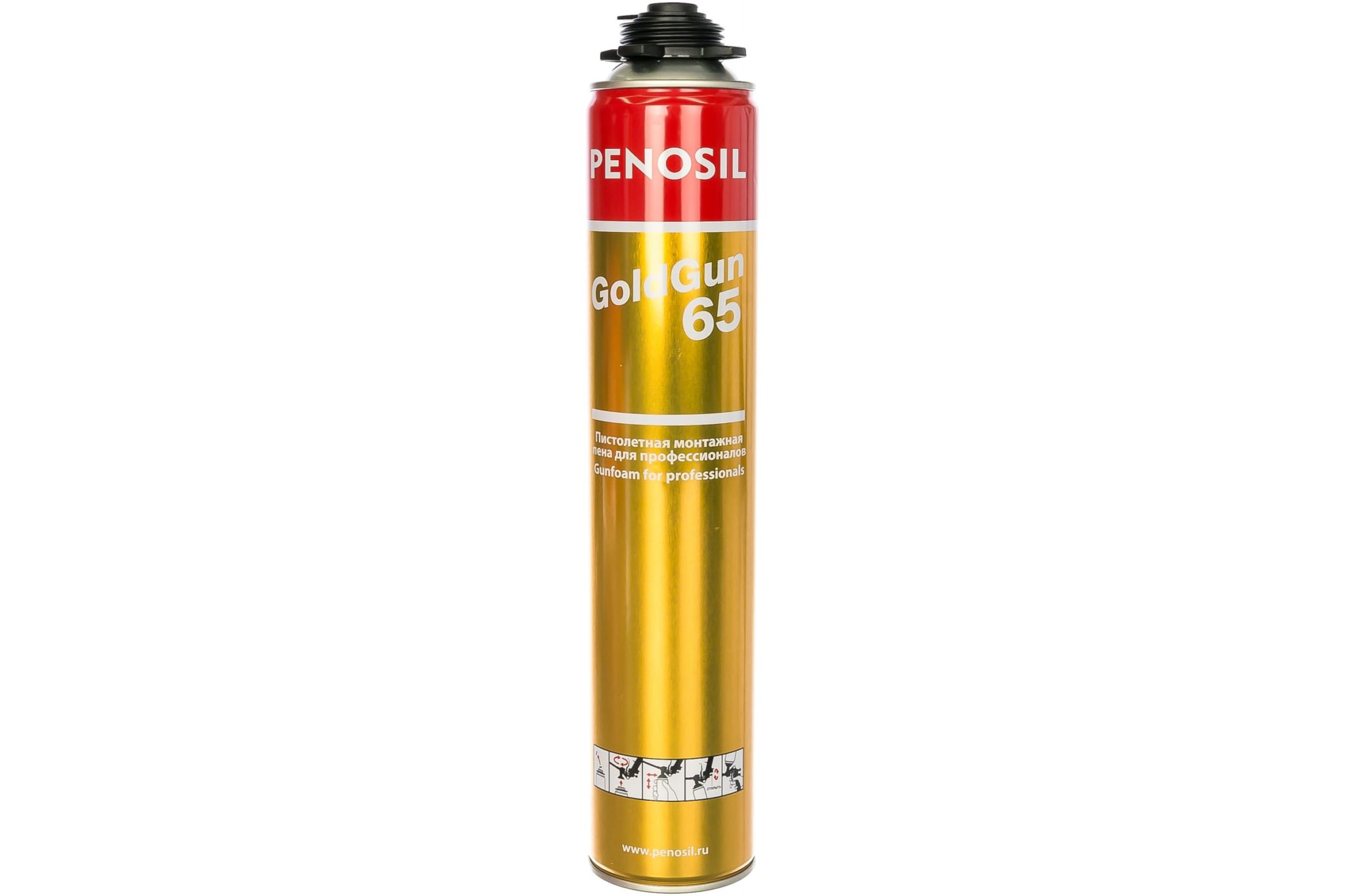 Penosil GoldGun 65 Пена пистолетная монтажная профессиональная,875мл A1251Z