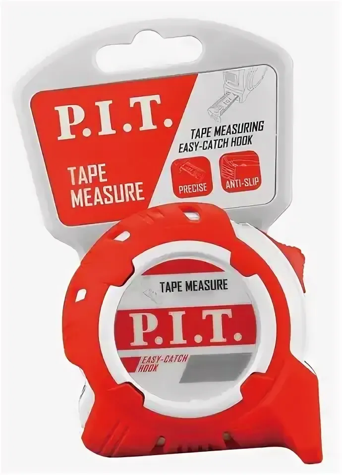 PIT Рулетка с фиксатором 5м*19мм ABS+TPR HTPM02-1905