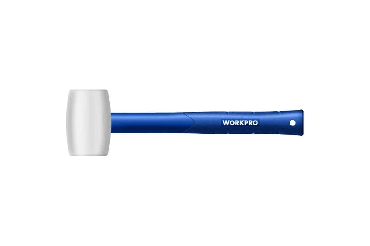 WORKPRO Киянка резиновая белая с пластиковой рукояткой 450г, шт WP241040