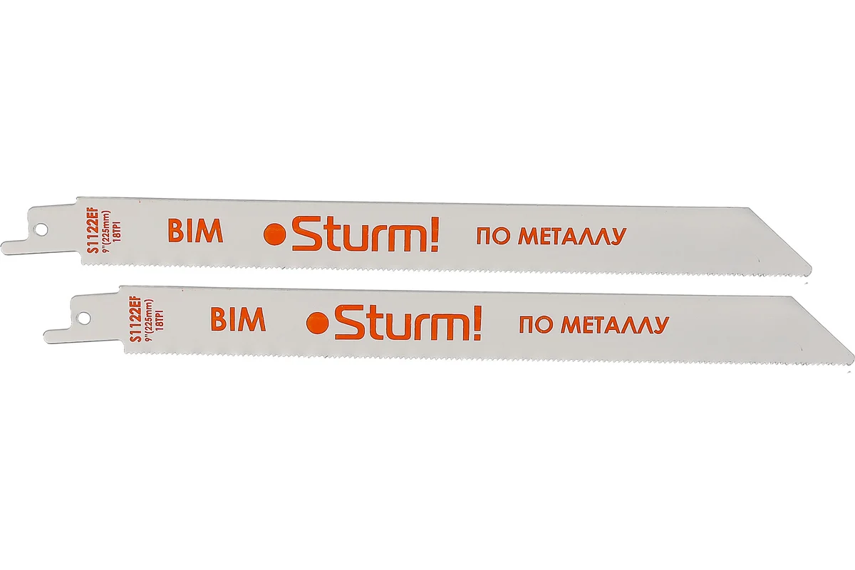 STURM Полотно для сабельной пилы МЕТАЛЛ 2шт 225/1,4мм (толс лист/труб/проф) Sturm!, шт 9019-03-S1122EF