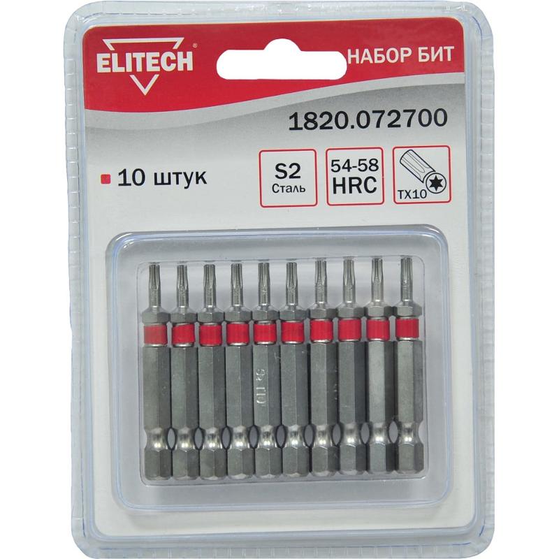ELITECH Бита, сталь S2, TORX 10 x 50мм, , шт 1820.072700