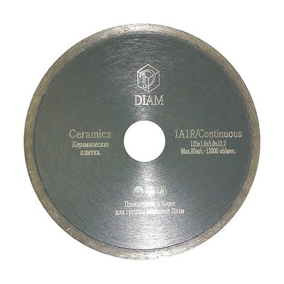 DIAM Диск алмазный DIAM 1A1R CERAMICS 115*22.2 мм сплошной, шт 000213