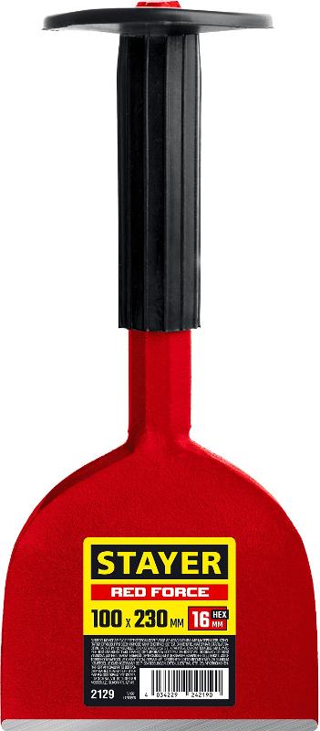 STAYER Зубило-конопатка STAYER Red Force с протектором 100*230 мм 2129
