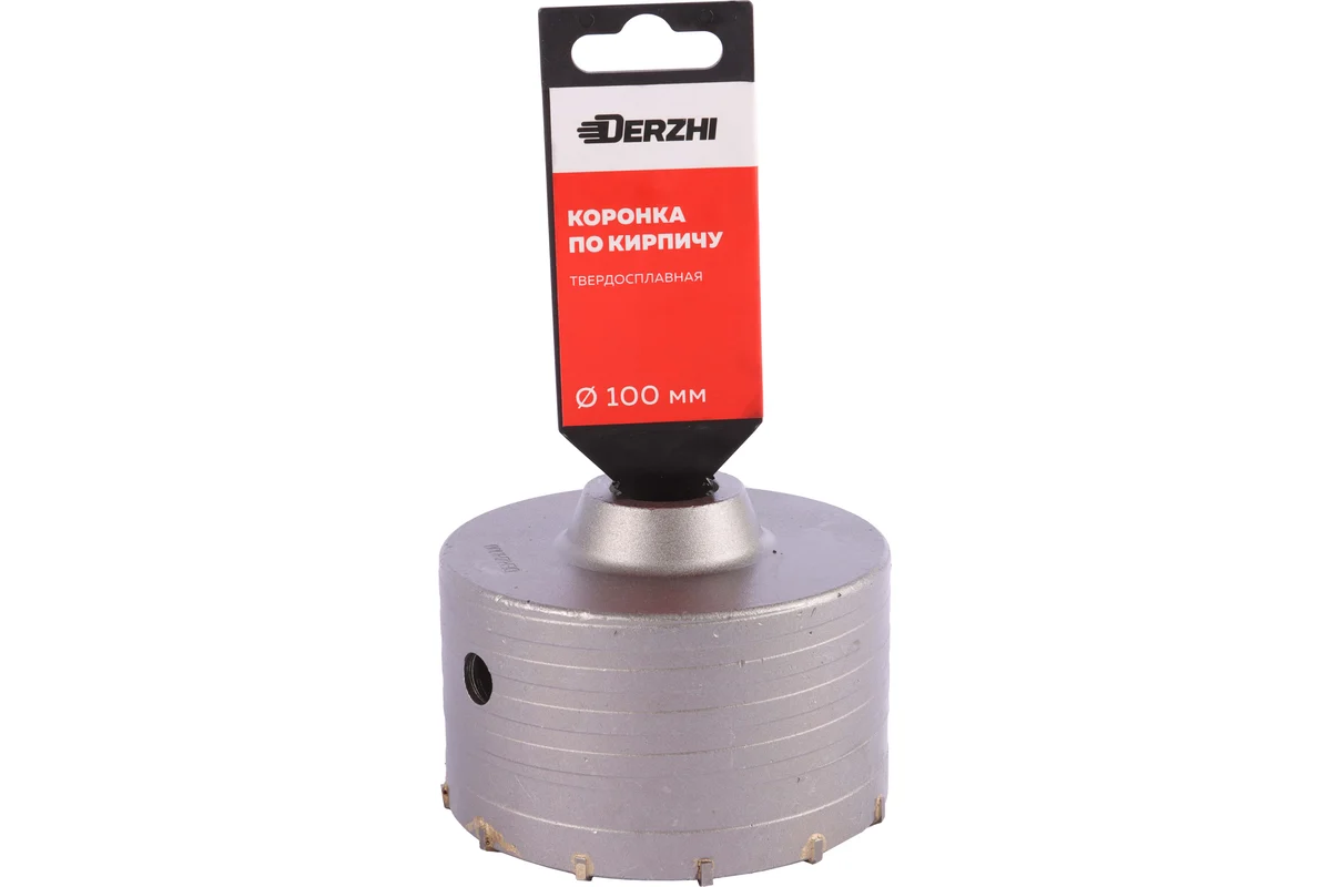 Коронка по кирпичу, камню, бетону для перфоратора 100 мм, М22, SDS-plus DERZHI 8306-014