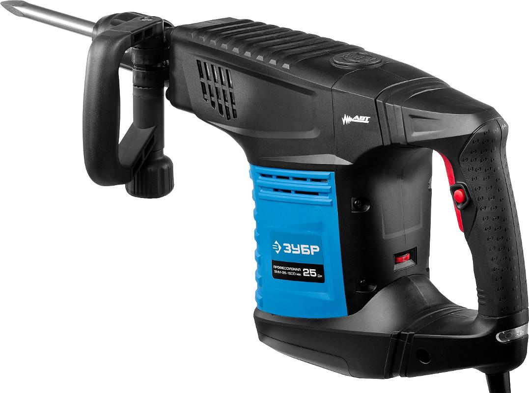 ЗУБР Молоток отбойный, ЗУБР Профессионал ЗММ-25-1500 ЭВК, SDS-Max, 25 Дж, 11 кг, 900-1800 уд/мин, 15 ЗММ-25-1500 ЭВК