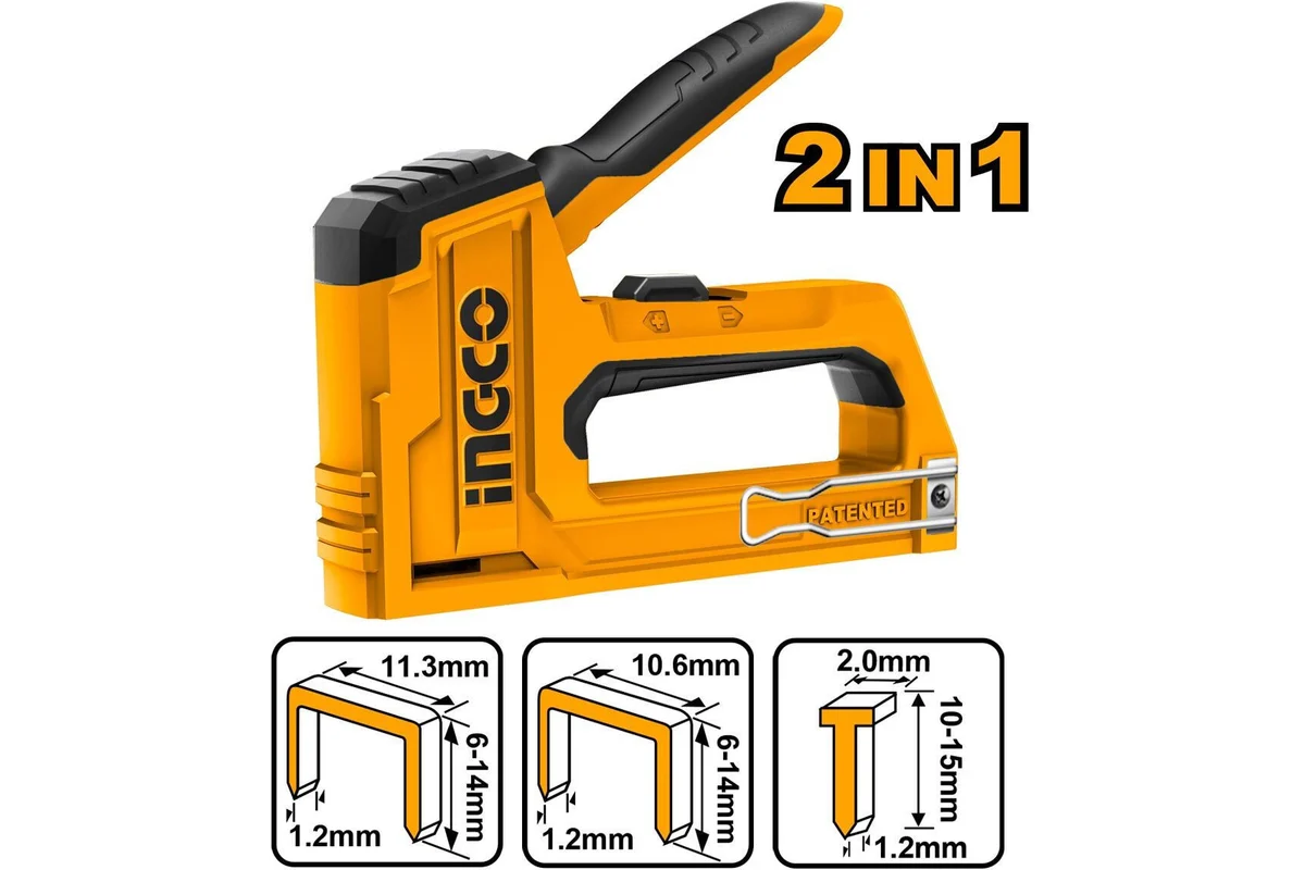 INGCO Степлер механический 2 в 1 HSG1406 INDUSTRIAL, шт HSG1406