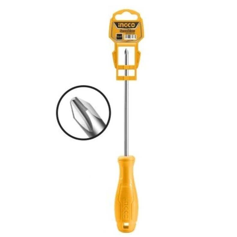 INGCO Отвертка крестовая PH2*150мм HS58PH2150