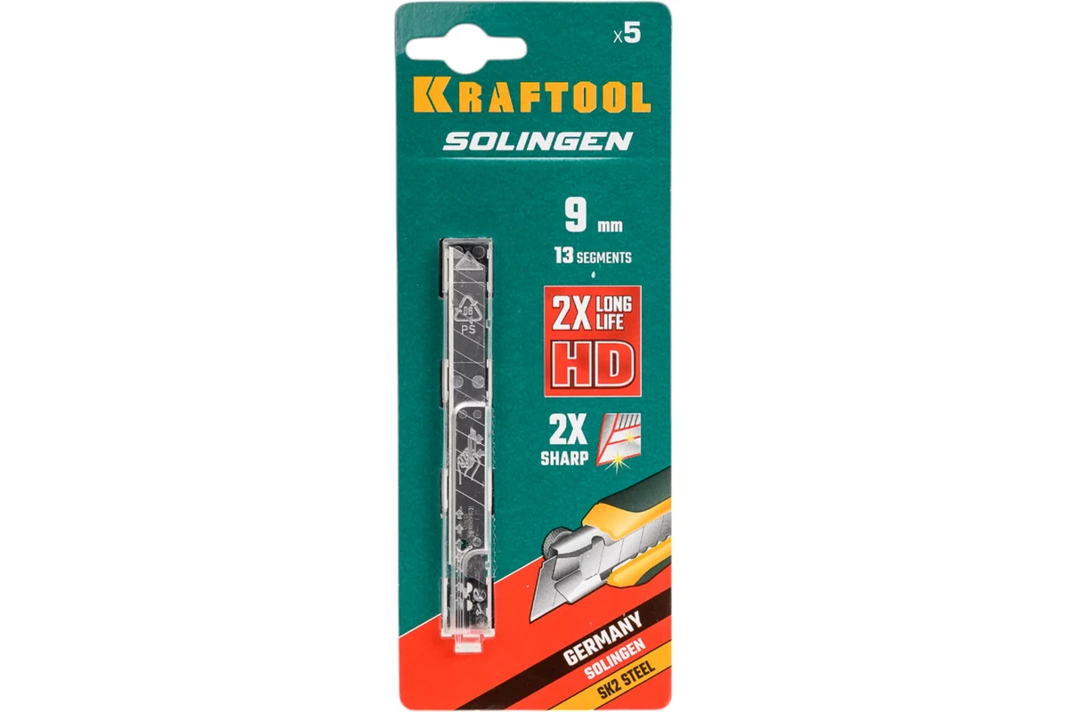 KRAFTOOL Лезвие "SOLINGEN" сменное, KRAFTOOL 09601-09-S5, сегментиров, легирован инструмент сталь, м 09601-09-S5_z01