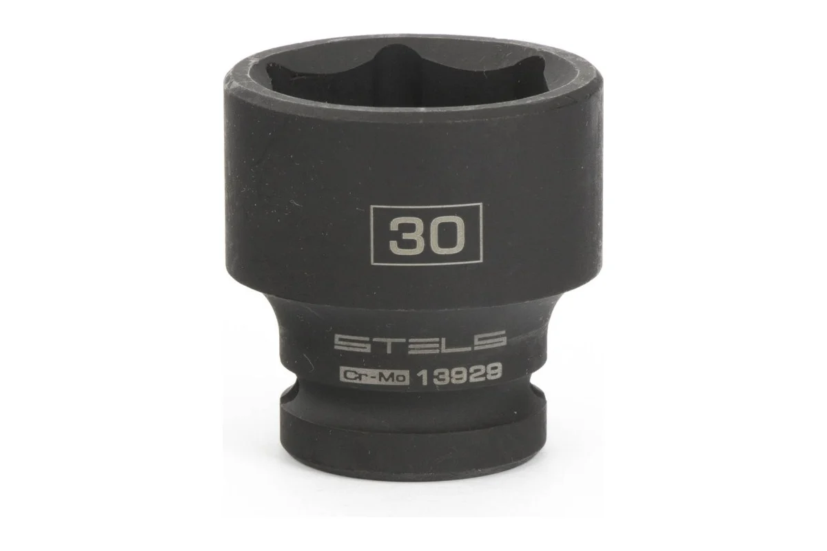STELS Головка ударная шестигранная, 30 мм, 1/2", CrMo// Stels 13929