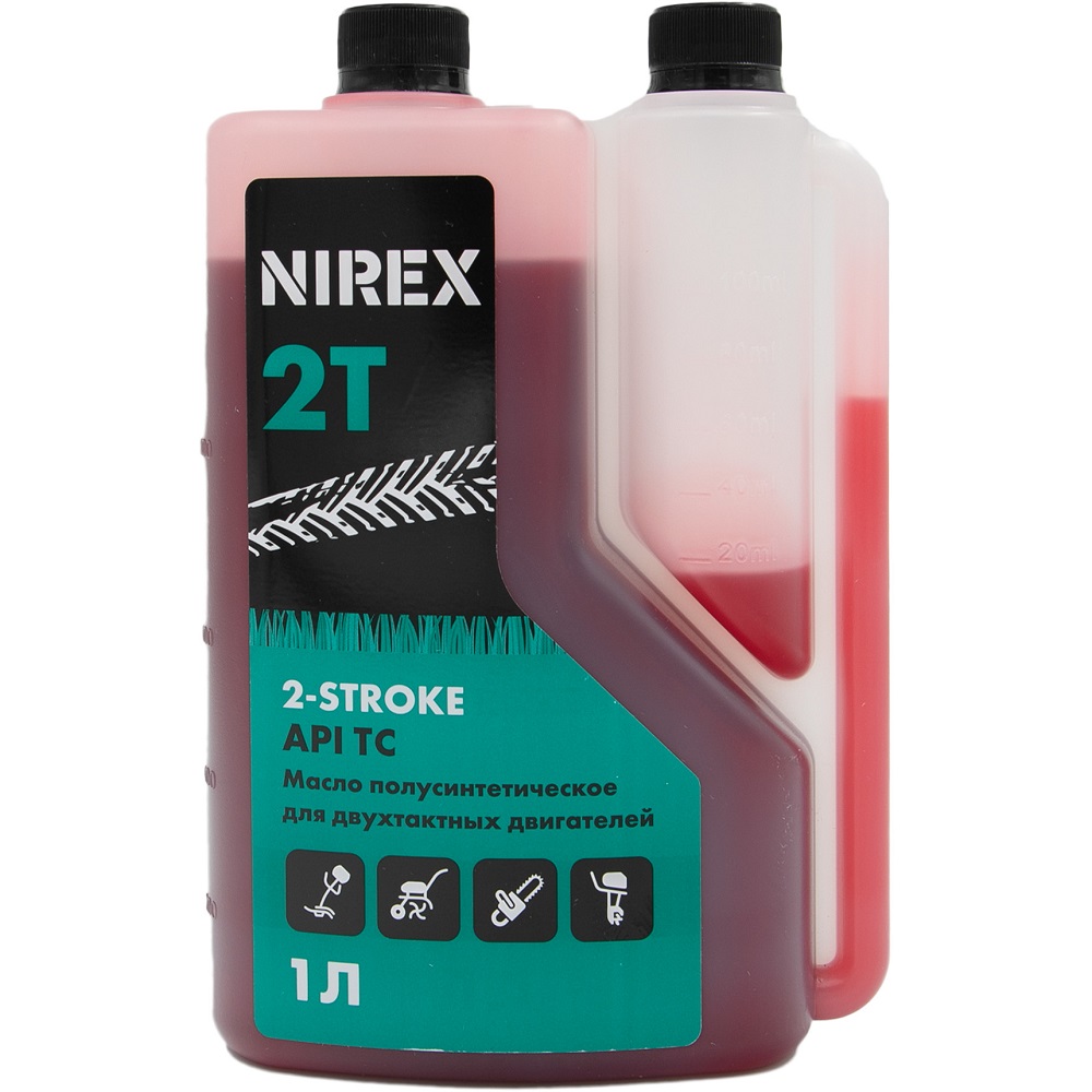 NIREX Масло NIREX 2-х тактное полусинтетика API TC с дозатором 1 л     NRX-32297