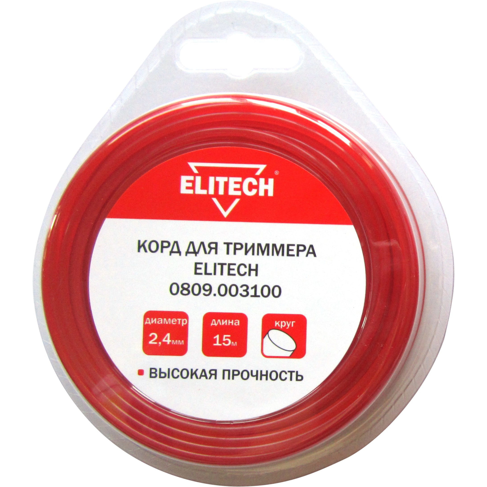 ELITECH Леска ELITECH 2,4*15 м (круг), шт 0809.003100