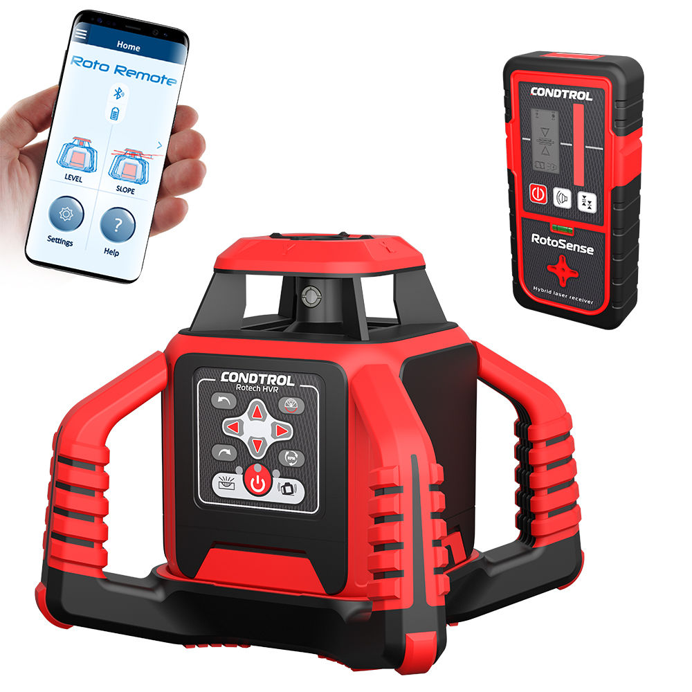Ротационный лазерный нивелир CONDTROL Rotech HVR, 400 метров 1-002-100 1-002-100