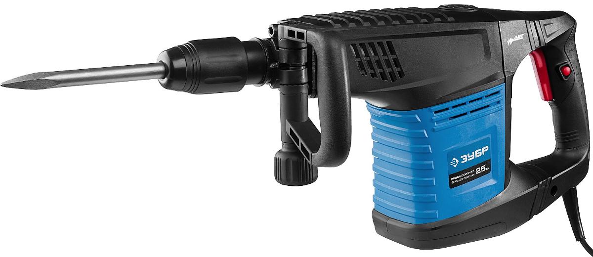 ЗУБР Молоток отбойный, ЗУБР Профессионал ЗММ-25-1500 ЭВК, SDS-Max, 25 Дж, 11 кг, 900-1800 уд/мин, 15 ЗММ-25-1500 ЭВК