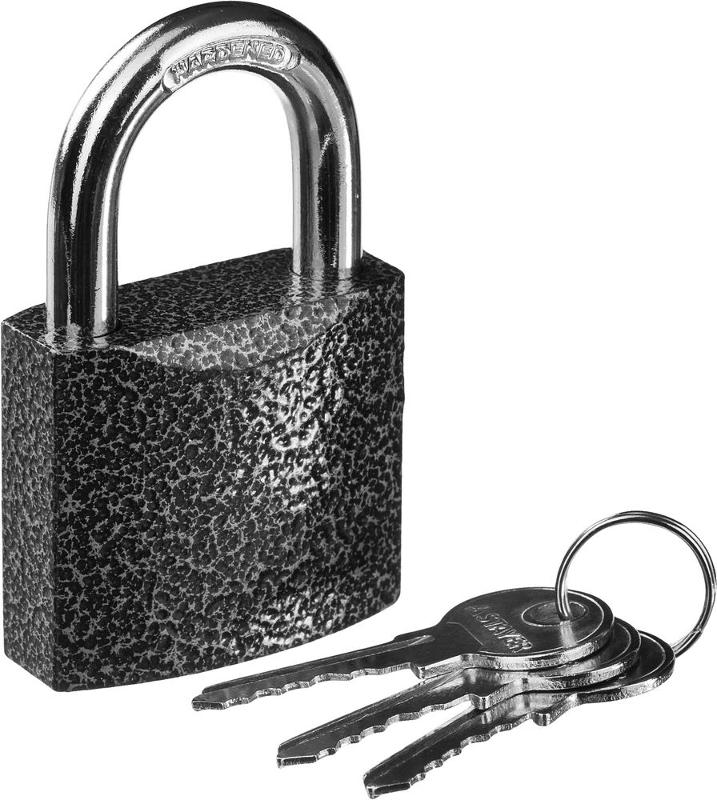 STAYER Замок STAYER "STANDARD" навесной, металлический корпус, закаленная дужка, 50 мм 37160-50