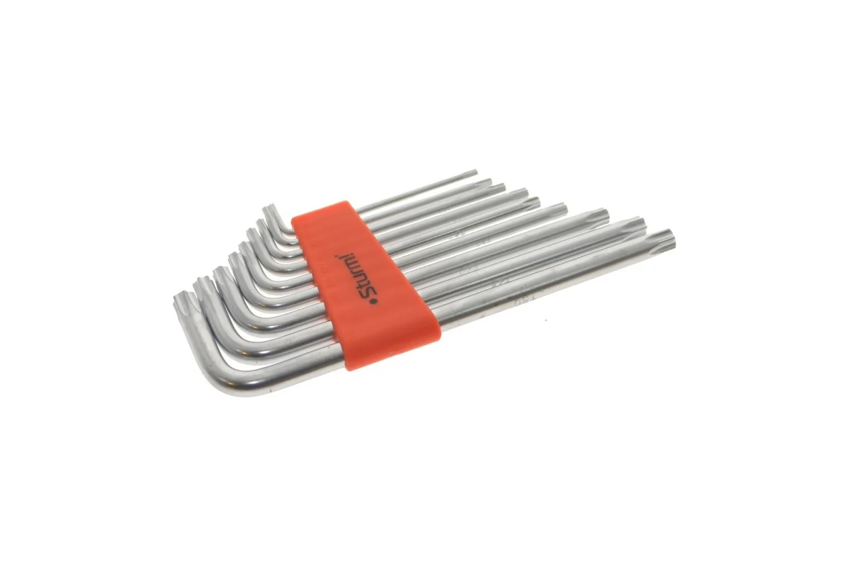 STURM Набор ключей TORX Cr-V 9шт., T9-T50, длинные, ПЛАСТИКОВЫЙ КЕЙС Sturm! 1045-04-9x9-TL