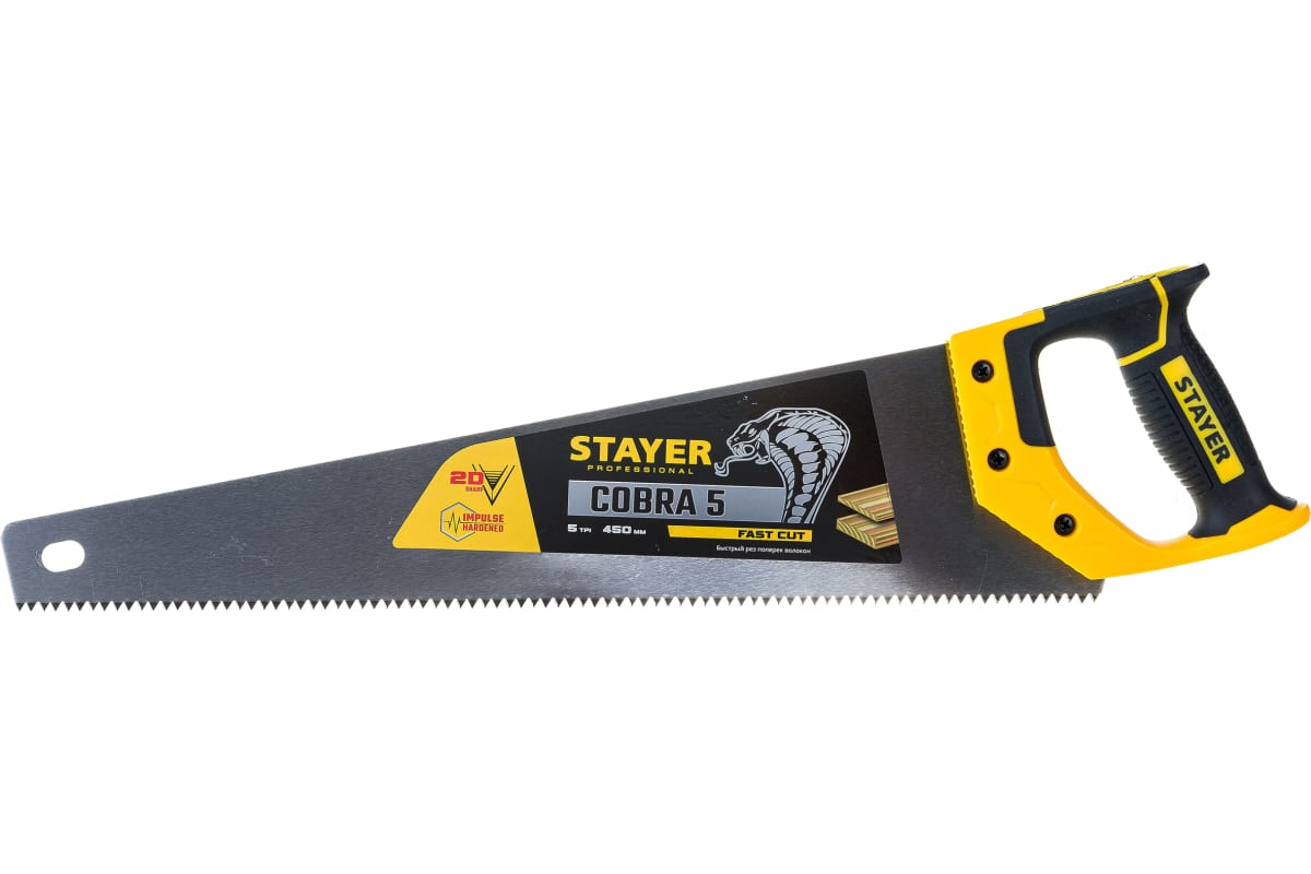 STAYER Cobra 5, 450 мм, ножовка по дереву, Professional (1506-45) 1506-45_z02